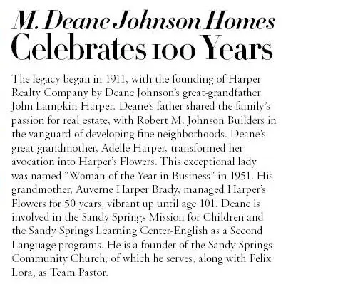 Southern Seasons, M. Deane Johnson Homes Celebrates 100 Years